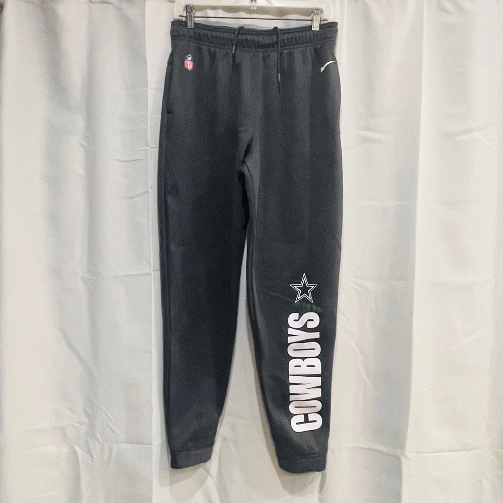 Nike Dallas Cowboys NFL Dri-FIT Onfield Apparel Sweatpants Gray Mens Medium